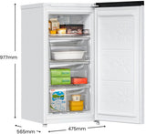 CHiQ 93L Hybrid Vertical Freezer White CSH093NW | Greater Sydney Only