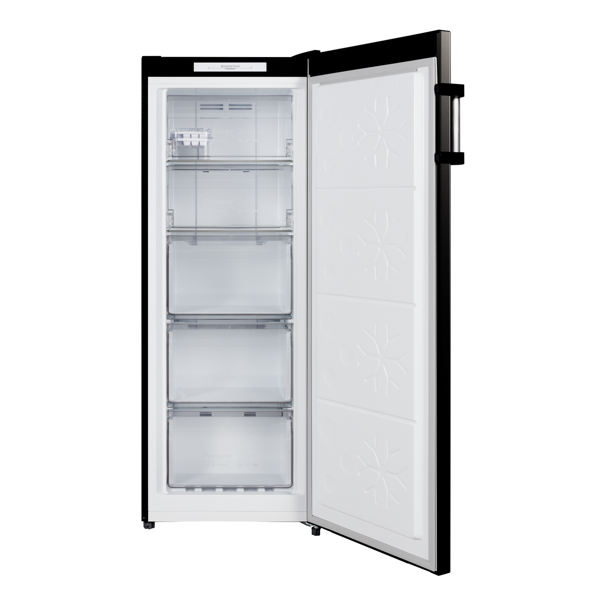 CHiQ 166L Hybrid Fridge Freezer Black Steel CSH164NBS5