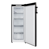 CHiQ 166L Hybrid Fridge Freezer Black Steel CSH164NBS5