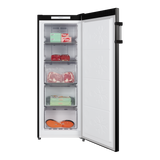 CHiQ 166L Hybrid Fridge Freezer Black Steel CSH164NBS5