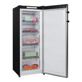 CHiQ 166L Hybrid Fridge Freezer Black Steel CSH164NBS5