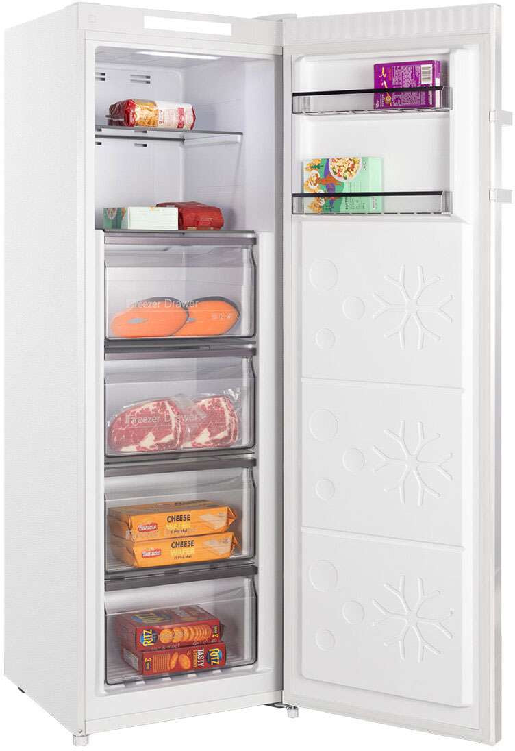 CHiQ 206L Hybrid Upright Freezer White CSH206NW | Greater Sydney Only