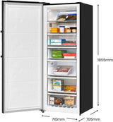 CHiQ 380L Hybrid Vertical Fridge Freezer Black CSH379NBSL5 | Greater Sydney Only
