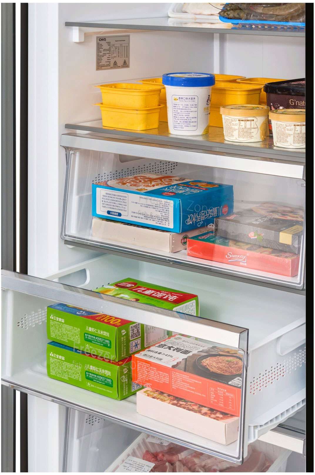 CHiQ 380L Hybrid Vertical Fridge Freezer Black CSH379NBSL5 | Greater Sydney Only