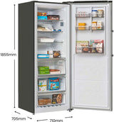 CHiQ 380L Hybrid Vertical Fridge Freezer Black CSH379NBSR5 | Greater Sydney Only
