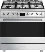 Smeg 90cm 129L Dual Fuel Freestanding Oven/Stove CSP9GMXA2