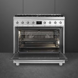 Smeg 90cm 129L Dual Fuel Freestanding Oven/Stove CSP9GMXA2