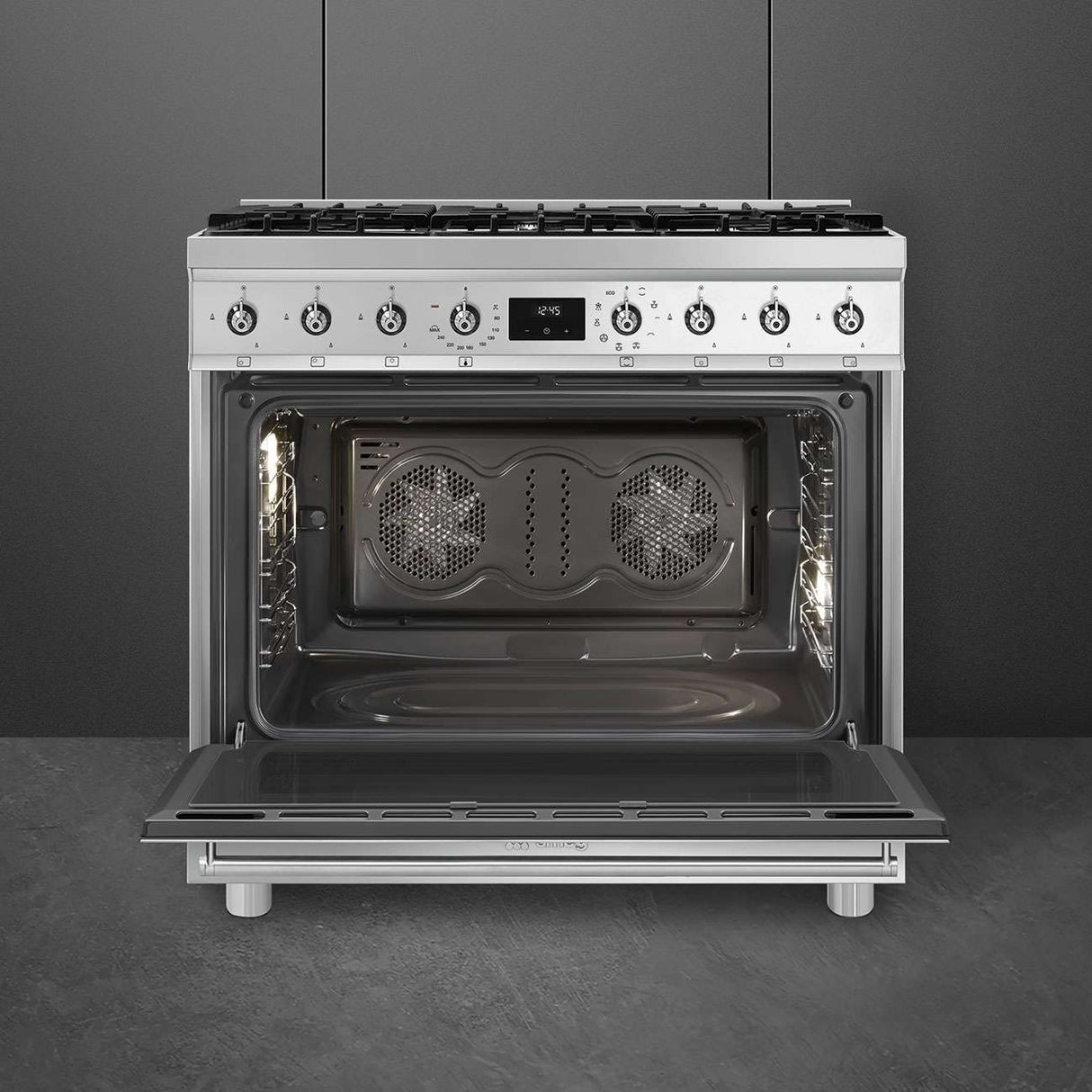 Smeg 90cm 129L Dual Fuel Freestanding Oven/Stove CSP9GMXA2