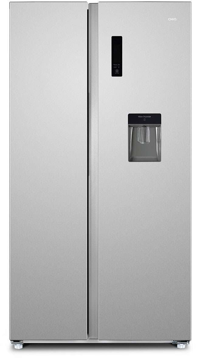 CHiQ 559L Side by Side Refrigerator Silver CSS557NSD4E | Greater Sydney Only