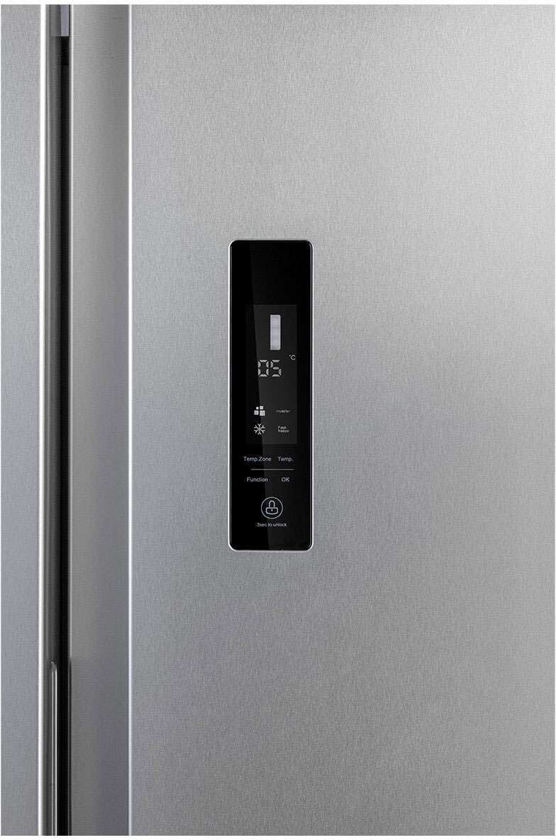 CHiQ 559L Side by Side Refrigerator Silver CSS557NSD4E | Greater Sydney Only