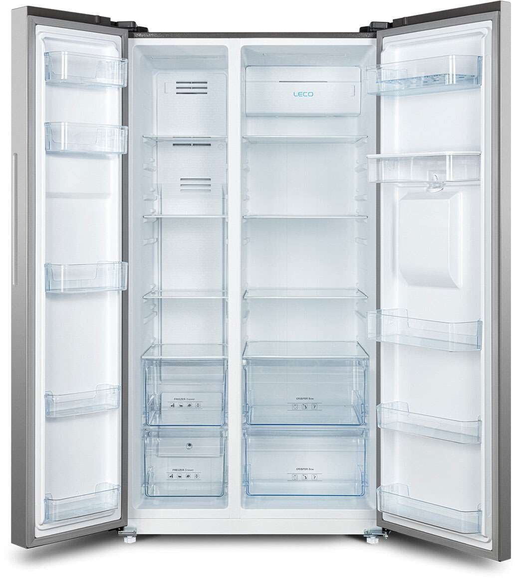 CHiQ 559L Side by Side Refrigerator Silver CSS557NSD4E | Greater Sydney Only