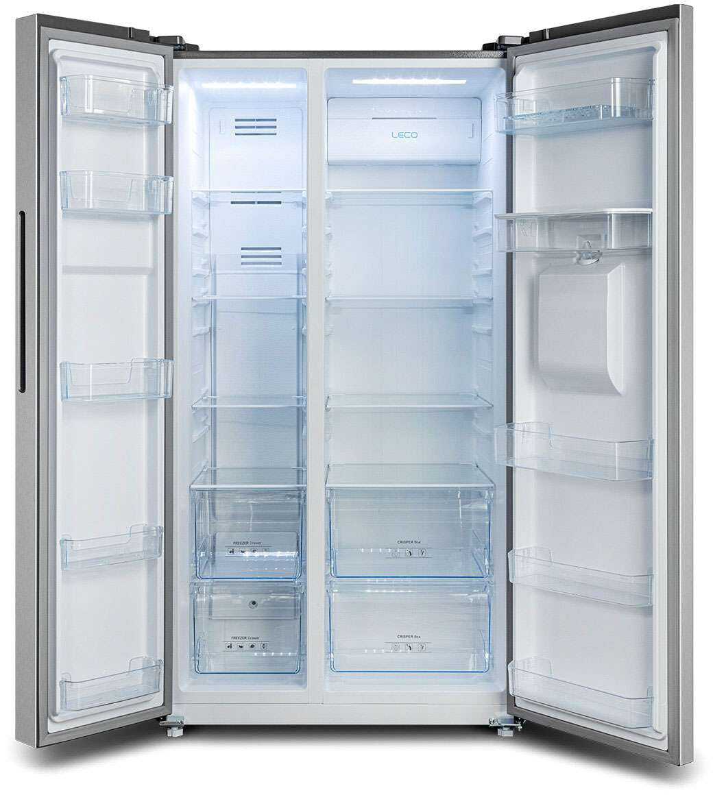 CHiQ 559L Side by Side Refrigerator Silver CSS557NSD4E | Greater Sydney Only