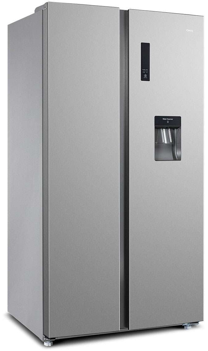 CHiQ 559L Side by Side Refrigerator Silver CSS557NSD4E | Greater Sydney Only