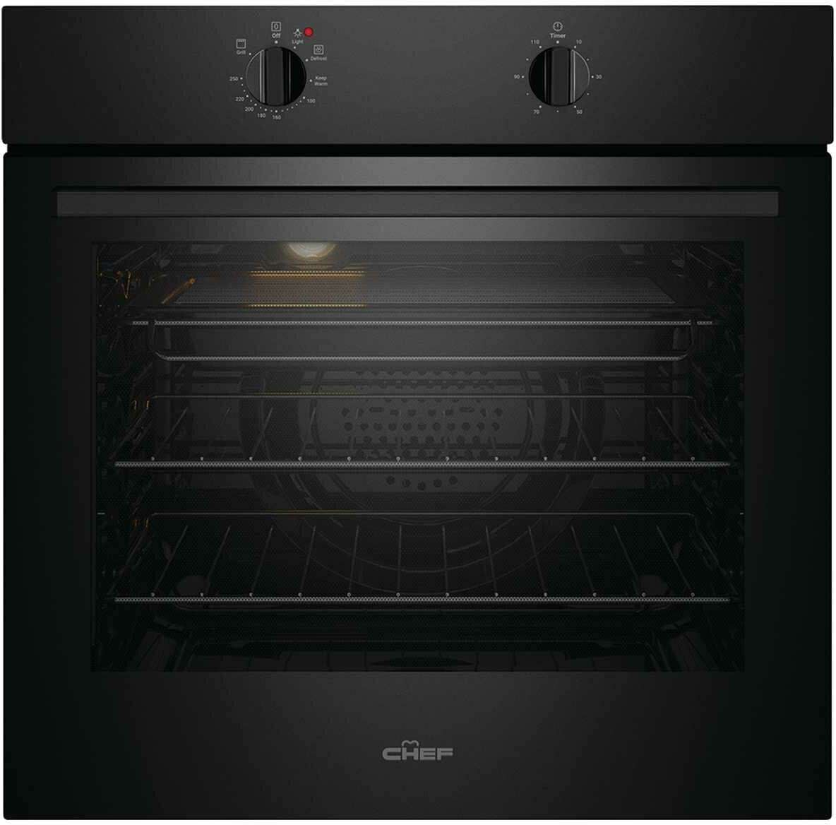 Chef 60cm Multifunction Electric Built-In Wall Oven CVE612DB