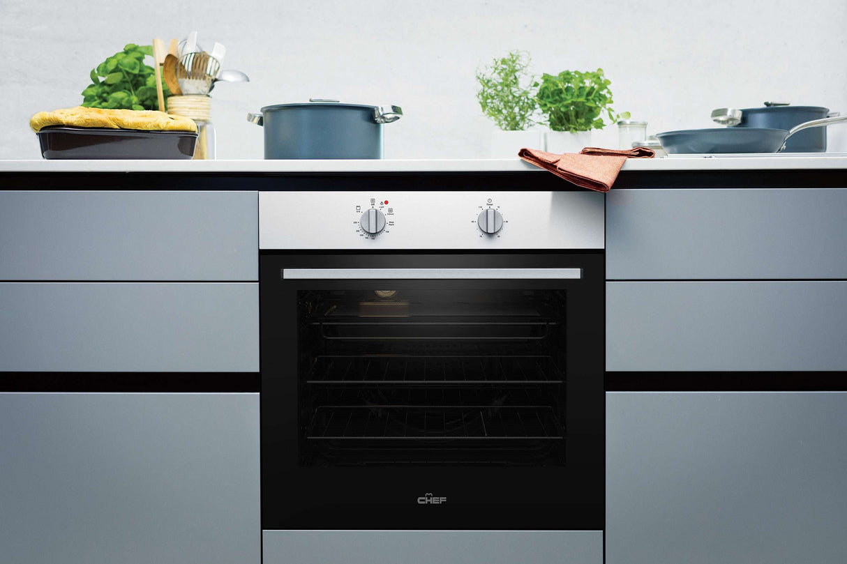 Chef 60cm Multifunction Electric Built-In Wall Oven CVE612WB