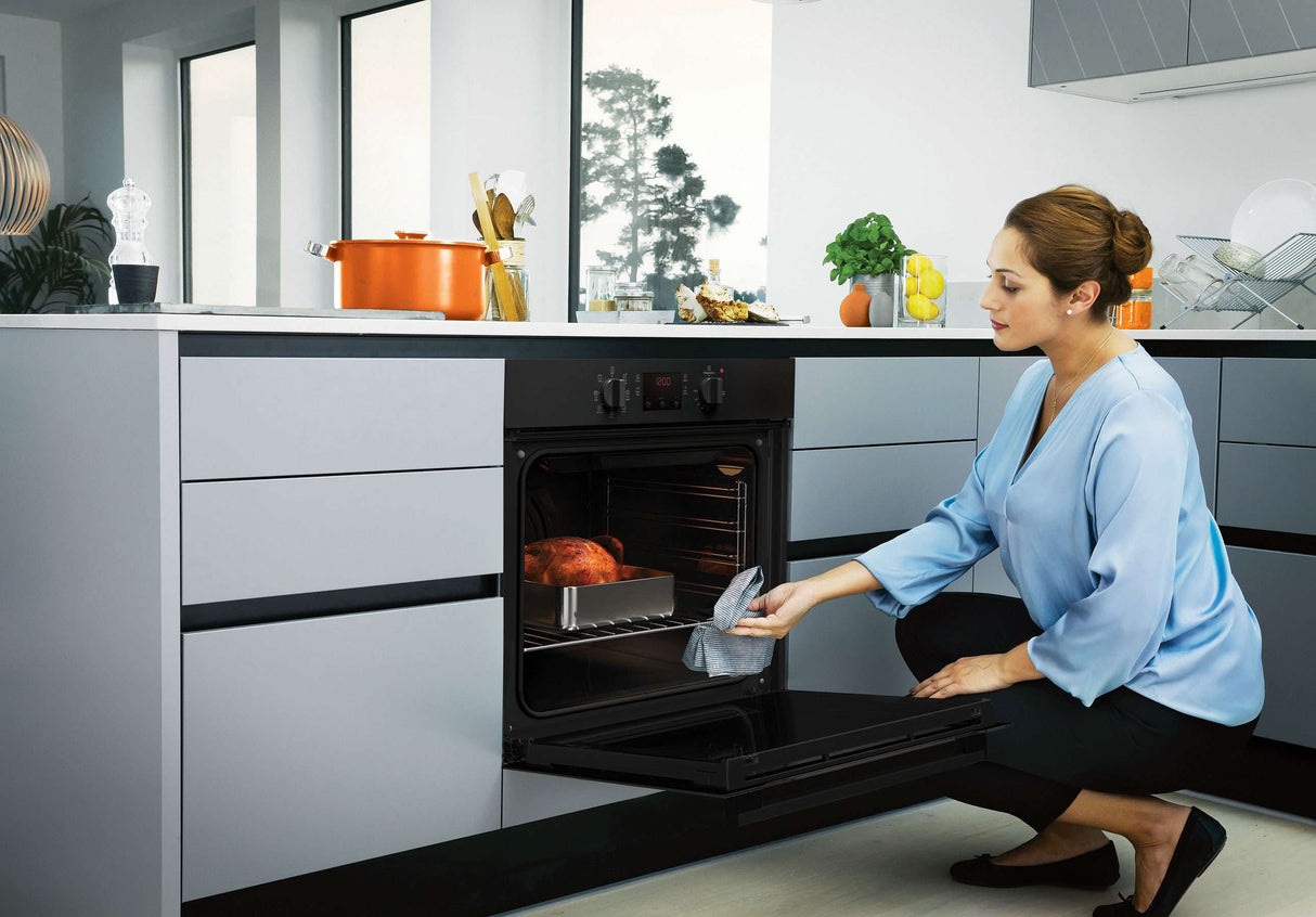 Chef 60cm Multifunction Electric Built-In Wall Oven Black CVE614DB