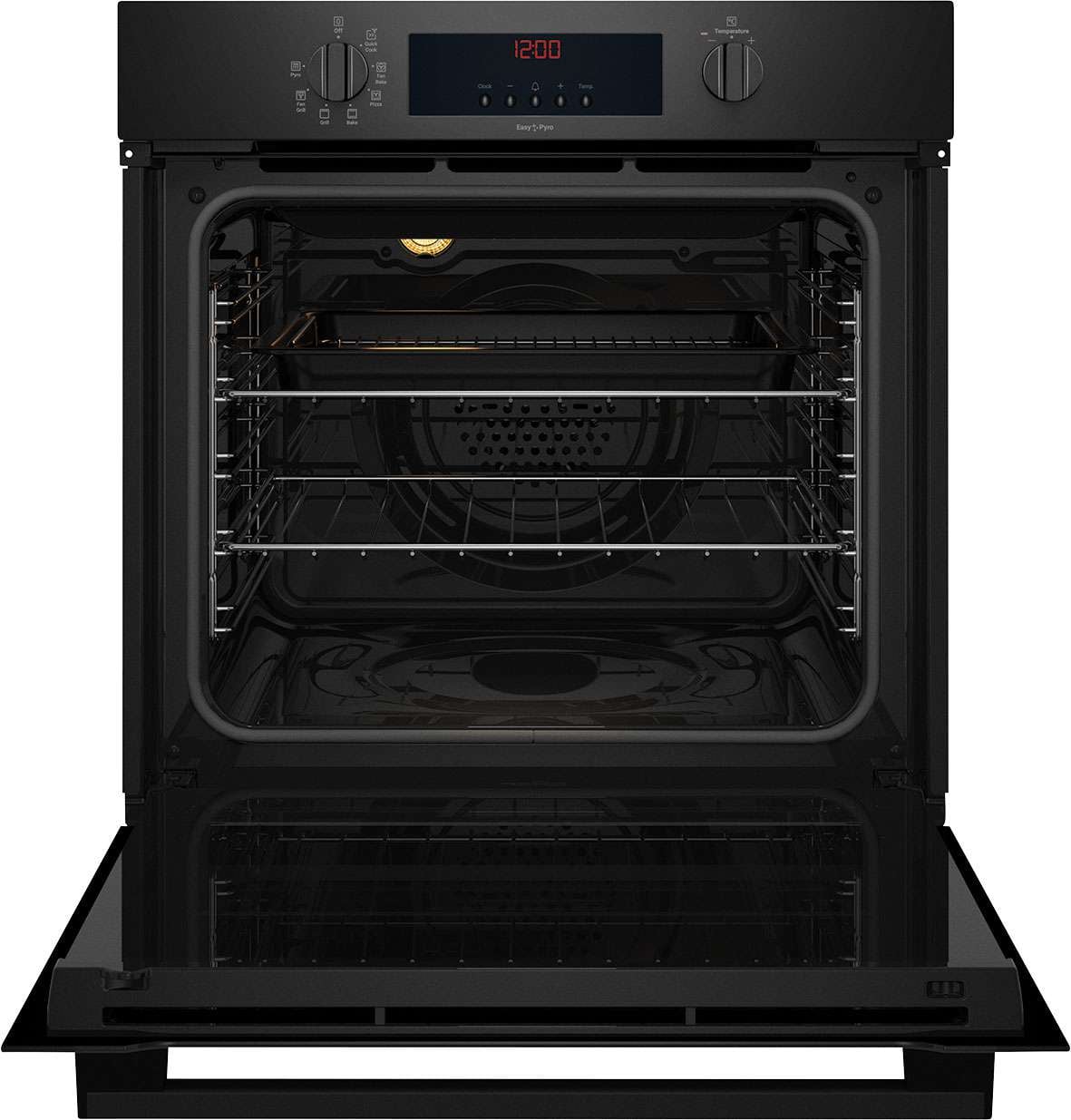Chef 60cm Multifunction Electric Built-In Wall Oven Black CVEP614DB