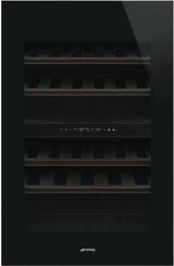 Smeg 88cm 40 Bottles Universale Built-in Wine Cooler Black CVI040BE