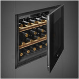 Smeg 45cm 21 Bottles Linea Compact Wine Cooler Black CVI121B3