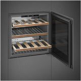 Smeg 60cm 29 Bottles Linea Wine Cooler Neptune Grey CVI129G