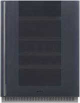 Smeg 82cm 38 Bottles Linea Built-in Wine Cooler Neptune Grey CVI138RG