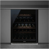 Smeg 82cm 38 Bottles Dolce Stil Novo Built-in Wine Cooler Black CVI638LN3