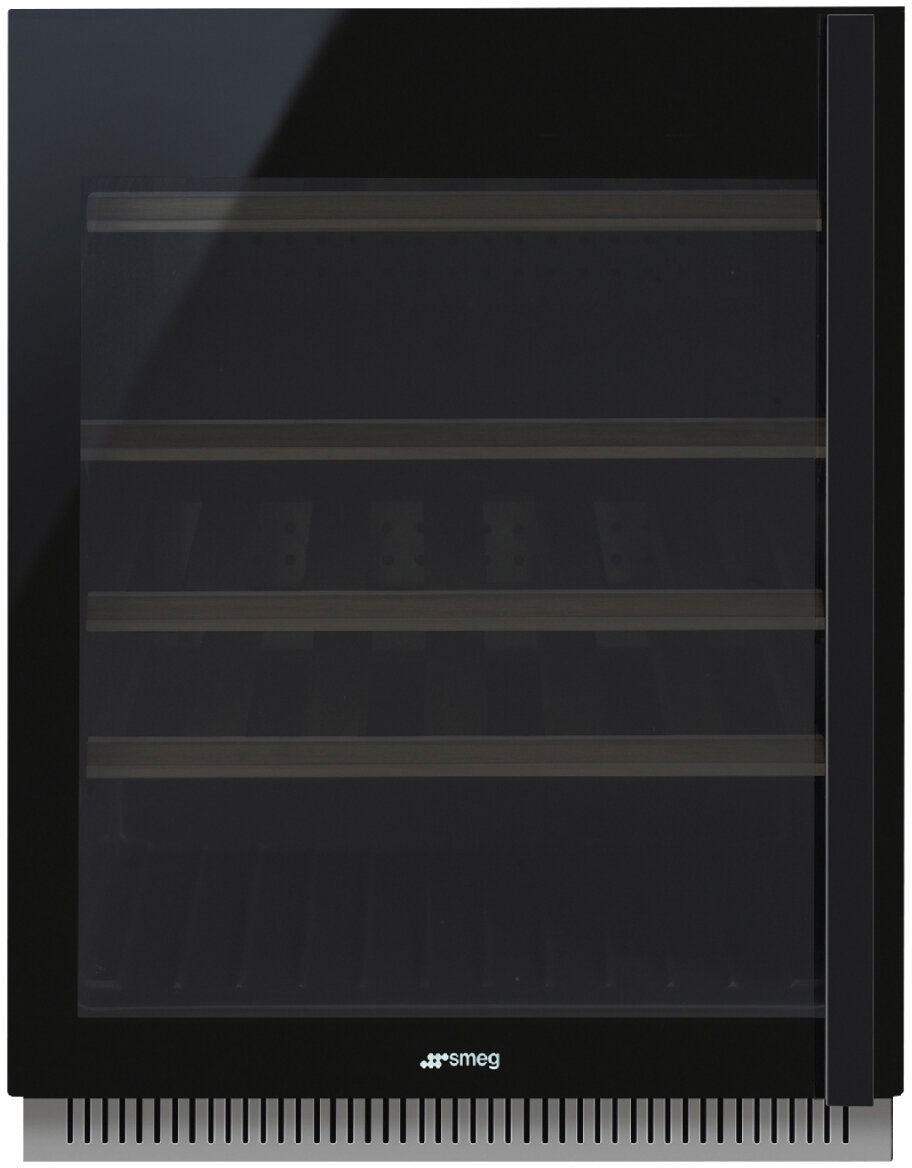 Smeg 82cm 38 Bottles Dolce Stil Novo Built-in Wine Cooler Black CVI638LN3
