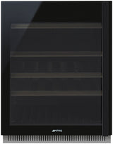Smeg 82cm 38 Bottles Dolce Stil Novo Built-in Wine Cooler Black CVI638LN3