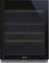 Smeg 82cm 38 Bottles Dolce Stil Novo Built-in Wine Cooler Black CVI638RN3