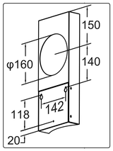 Casa 35cm Cylinder Wall Mount Rangehood White CYLCA35W