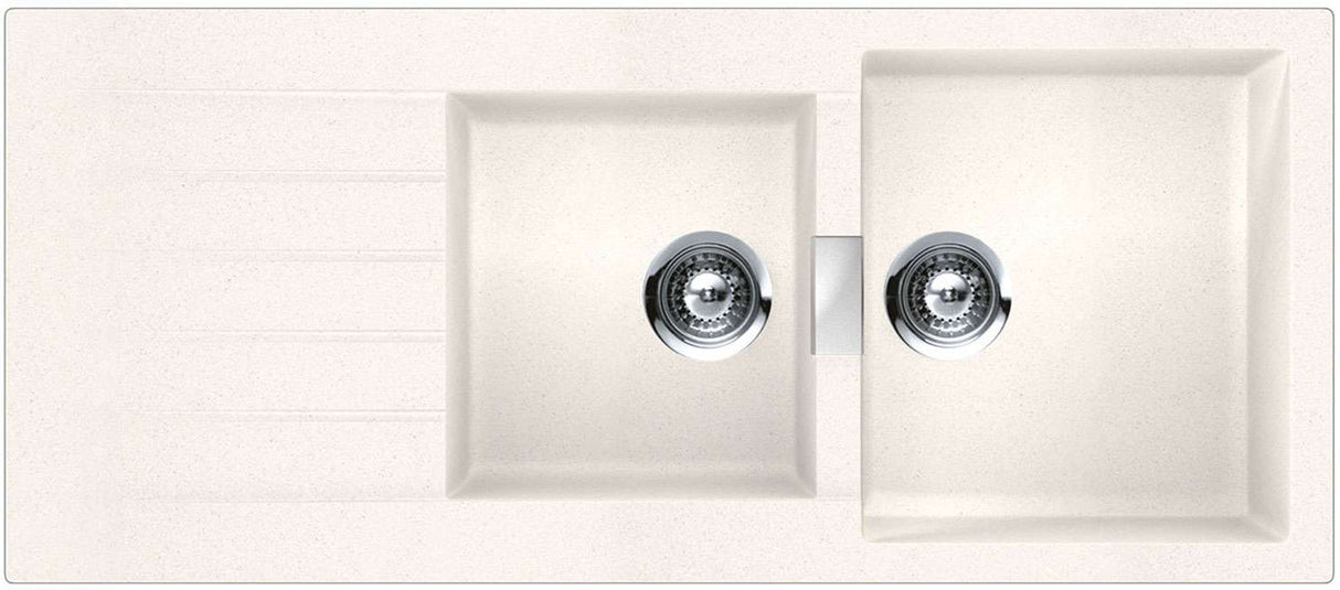 Abey Schock Polaris 1 & 3/4 Double Bowl Inset Granite Sink D200W
