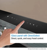 Bosch Series 6 60cm Integrated Rangehood Clear Glass Black Printed Matt Black DBB67DP60A