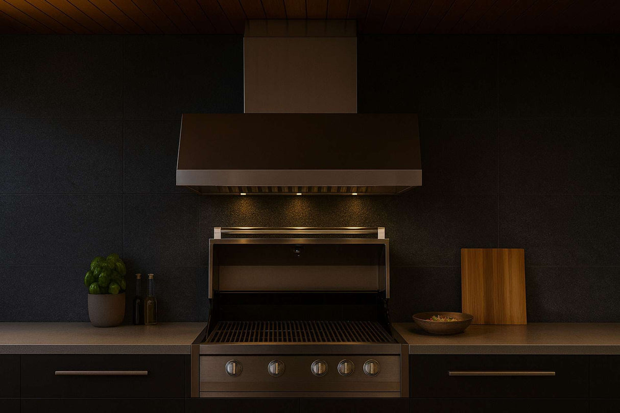 Schweigen 120cm Silent 3000m3/hr TwinMotor S/S BBQ Canopy Rangehood DBH1200SP2