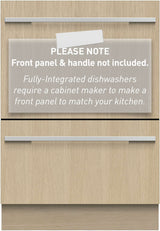 Fisher & Paykel 60cm Fully Integrated Double DishDrawer Dishwasher DD60DTX6I1