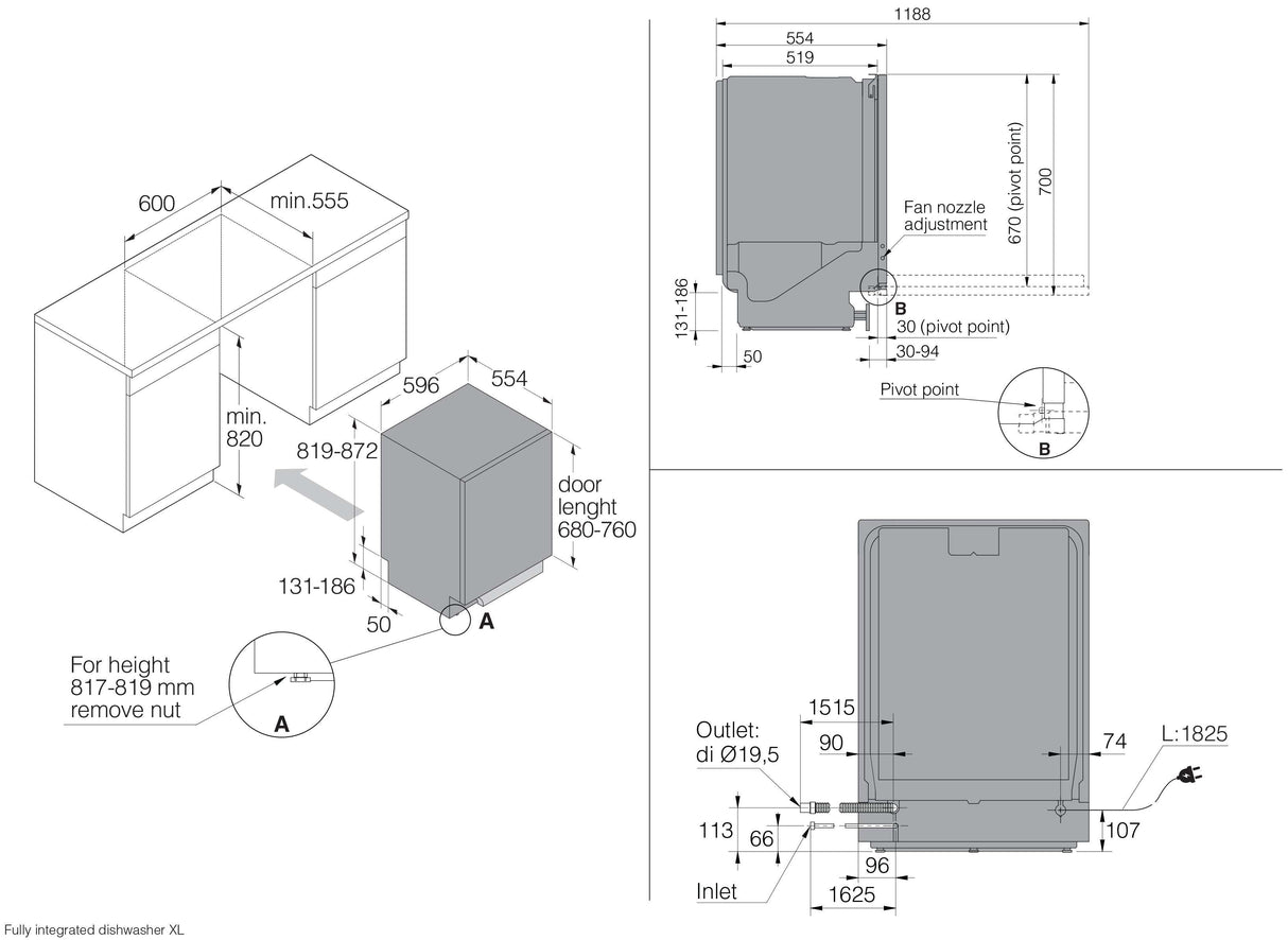 ASKO 82cm Fully Integrated Dishwasher DFI766U.AU