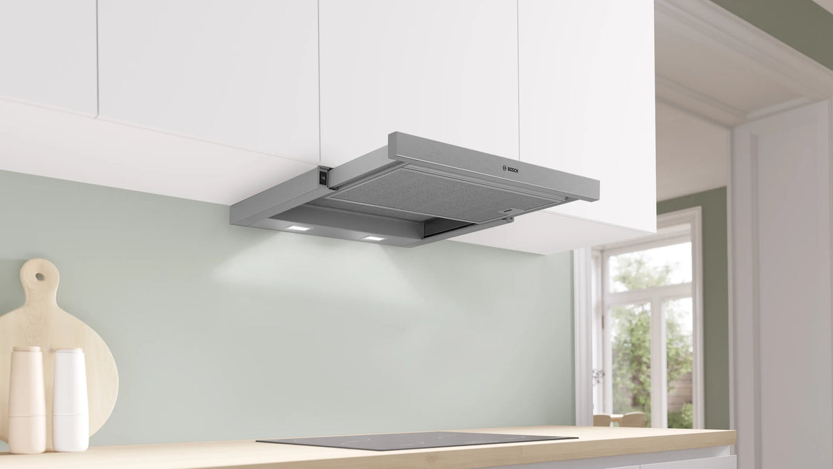 Bosch Series 2 60cm Slideout Rangehood Silver Metallic DFM064W55A