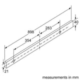 Bosch Series 4 90cm Slideout Rangehood Silver Metallic DFS097A51A
