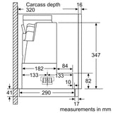 Bosch Series 4 90cm Slideout Rangehood Silver Metallic DFS097A51A