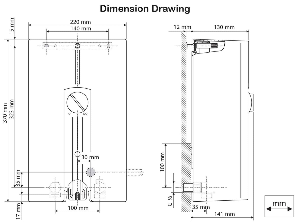 Stiebel Eltron DHF15CAU Instantaneous 3 Phase Electric Water System DHF 15 C AU
