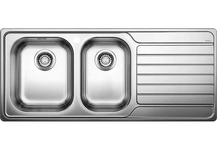 Blanco 1 & 3/4 Double Left Hand Bowl Inset Sink With Drainer DINAS8S175LK