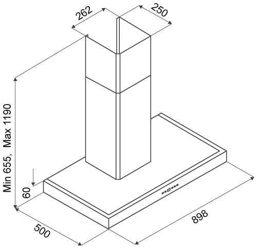 Schweigen 90cm Silent 1600m3/hr Stainless Steel Canopy Rangehood DS3170SP