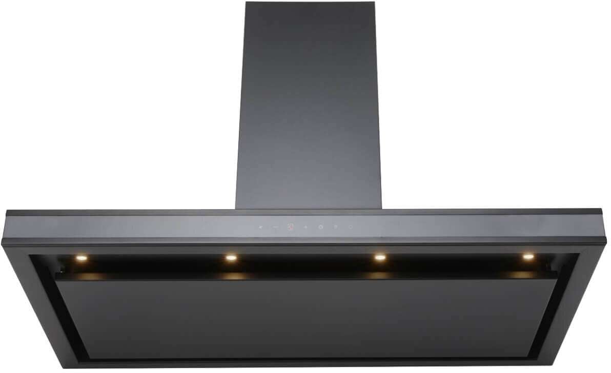 Schweigen 90cm Silent 1600m3/hr Black Canopy Rangehood DS3326B-9SP