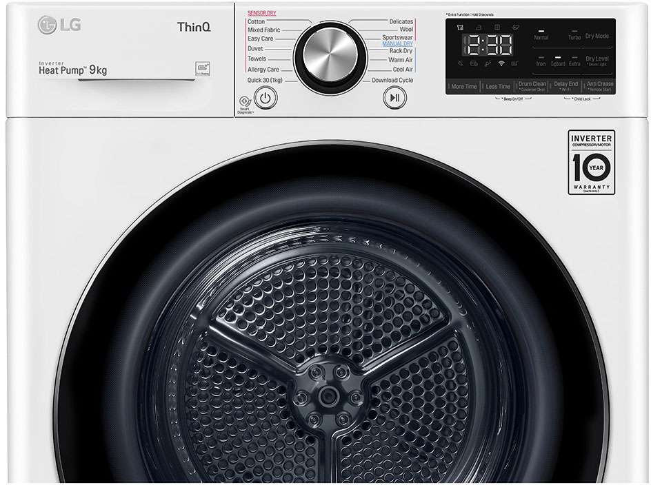 LG 9kg Heat Pump Dryer DVH9-09W | Greater Sydney Only