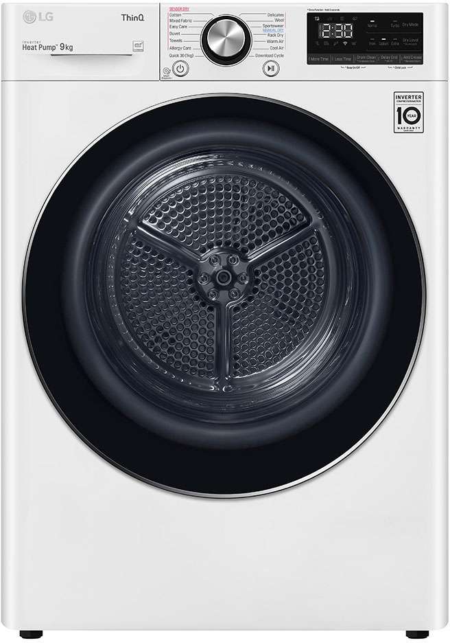LG 9kg Heat Pump Dryer DVH9-09W | Greater Sydney Only