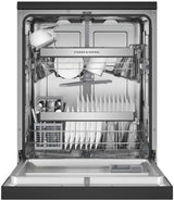 Fisher & Paykel 60cm Freestanding Dishwasher Black Stainless Steel DW60FC1B2
