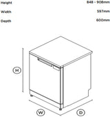 Fisher & Paykel 60cm Freestanding Dishwasher Black Stainless Steel DW60FC2B2