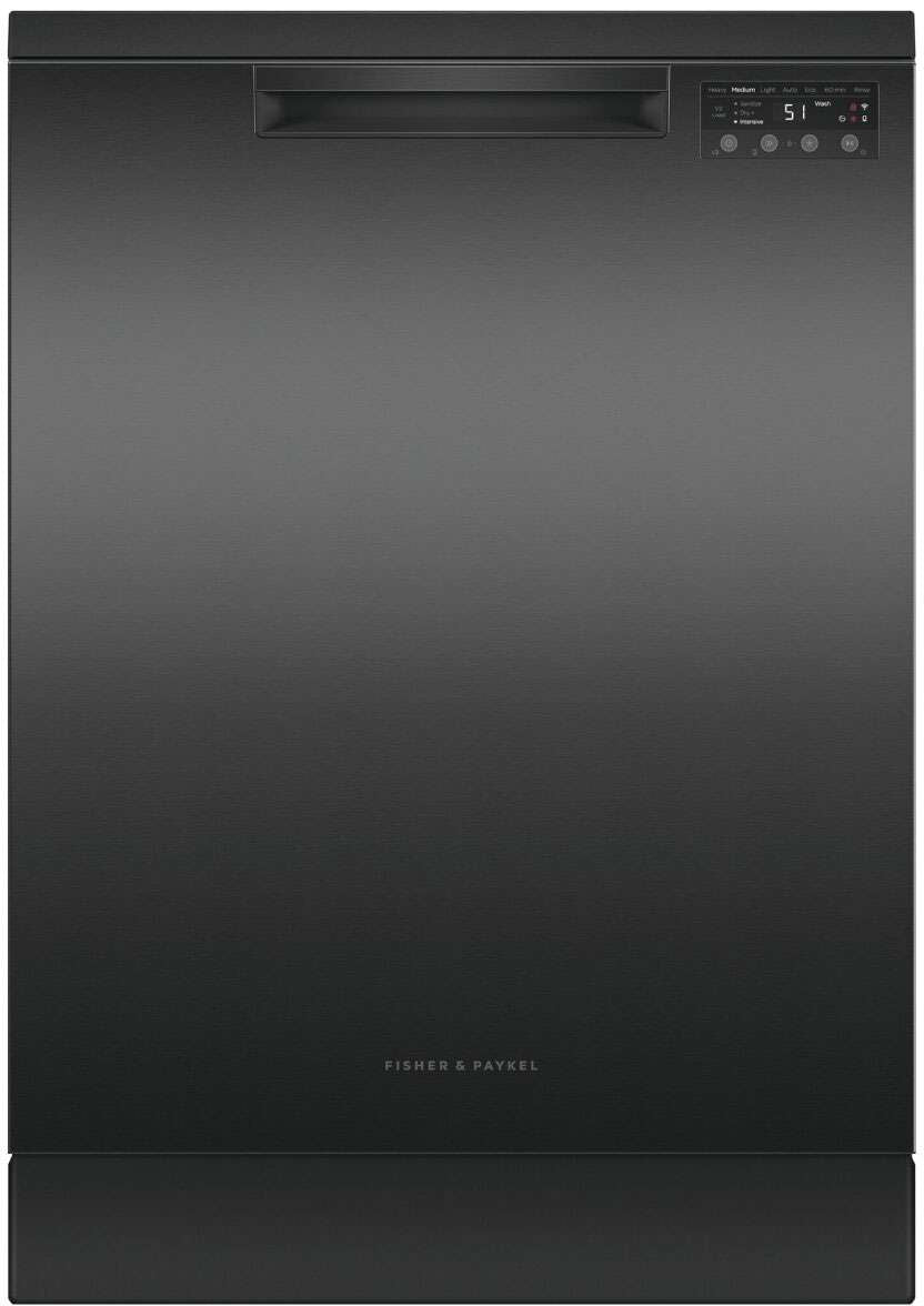 Fisher & Paykel 60cm Freestanding Dishwasher Black Stainless Steel DW60FC4B2