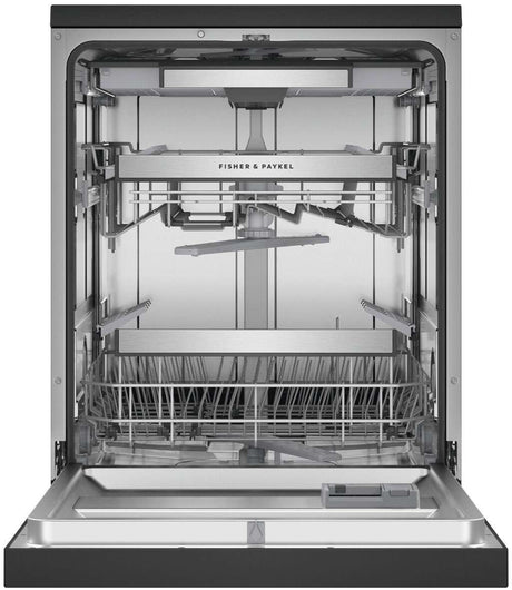 Fisher & Paykel 60cm Freestanding Dishwasher Black Stainless Steel DW60FC4B2