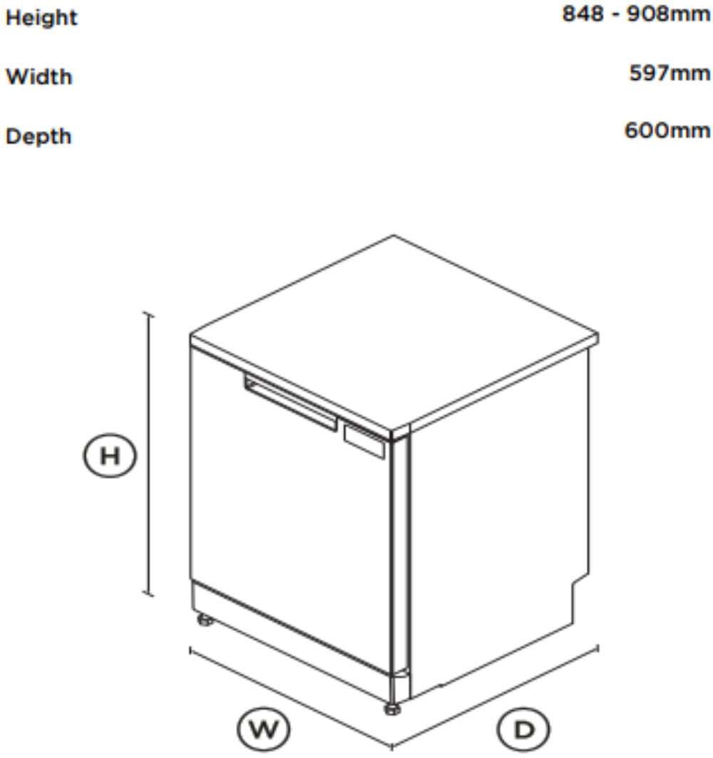 Fisher & Paykel 60cm Freestanding Dishwasher Stainless Steel DW60FC4X3