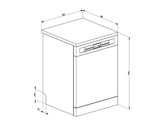 Smeg 60cm Diamond Series Freestanding Dishwasher Black DWA615DB3